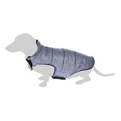 zooplus Basics Hundemantel mit reflektierendem Reißverschluss