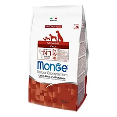 Monge adult sausas pašaras (ėriena, ryžiai, bulvės) 2,5kg