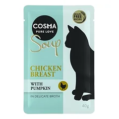 Cosma Soup bandomasis rinkinys 4 x 40 g, drėgnas maistas katėms — 4 nuotrauka
