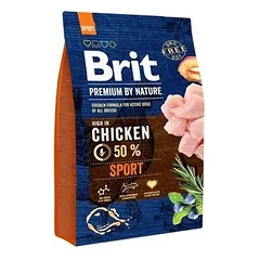 Brit Premium By Nature Sport sausas pašaras šunims 3 kg