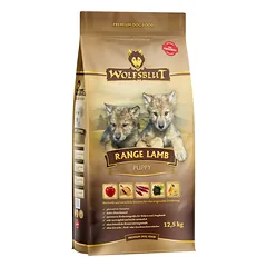 WOLFSBLUT Range Lamb Puppy sausas šuniukų ėdalas su ėriena ir rudaisiais ryžiais 12,5 kg