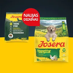 Josera Young Star begrūdis sausas pašaras jauniems šunims su paukštiena, 900 g — 4 nuotrauka