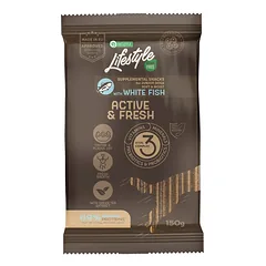 Begrūdis jaunų šunų pašaro papildas-skanėstai su balta žuvimi „Active & Fresh“ photo