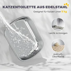 Katinų tualetas tamsiai pilkas-juodas — 4 nuotrauka