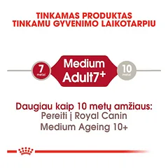 ROYAL CANIN Medium Adult 7+ sausas pašaras šunims 15 kg — 3 nuotrauka