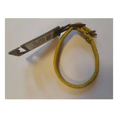 Hunter croque R&S antkaklis šunims, dirbtinė oda, geltonas, 29-33 cm kaklo apimčiai, 1.8 cm pločio
