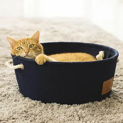 Felt barrel Blue M - 40x40x17cm — 2 nuotrauka