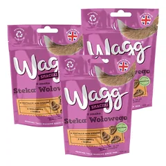 BUTCHER'S WAGG jautienos steiko skonio 3x125g skanėstai šunims