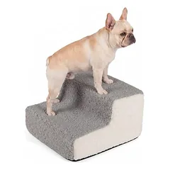 GIANTEX 2 pakopų laiptai šunims 15 cm, putplastis, nuimamas užvalkalas, neslystantys