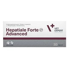 Vetexpert Hepatiale Forte Advanced papildai katėms ir šunims, esant kepenų veiklos sutrikimams, 30 tablečių