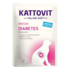 Kattovit Feline Diet Diabetes guliašas su lašiša katėms