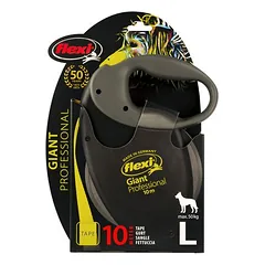 flexi pavadėlis Giant Professional 10 m, juoda / neoninė geltona, Labai dideliems > 45 kg — 5 nuotrauka