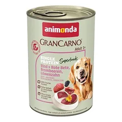 Animonda GranCarno Adult Single Protein Superfoods 6 x 400 g drėgnas maistas šunims — 3 nuotrauka