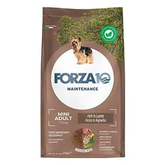Forza10 Mini Adult sausas maistas suaugusiems mažų veislių šunims su ėriena ir ryžiais, 2 kg
