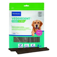 VIRBAC - Zahnpflege-Leckerlis für Hunde über 30 kg - VEGGIEDENT ZEN L