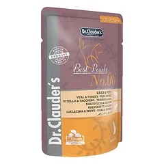 DR. CLAUDER'S drėgnas maistas katėms su veršiena ir kalakutiena drebučiuose 100 g