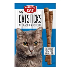 Perfecto Cat lazdelės su lašiša ir upėtakiu, 50 g
