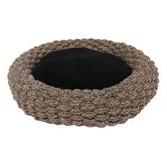 Duvo+ Bett Espresso rund Baumwollseil schwarz/braun für Katzen