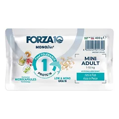Forza10 Mini DIET Fish sausas maistas suaugusiems mažų veislių šunims, 400 g — 3 nuotrauka