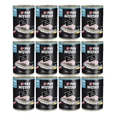 PAN MIŠKO Kalakutas su menkėmis drėgnas maistas šunims 12x400 g