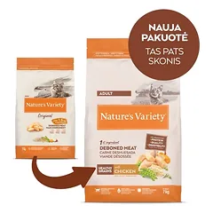 Nature’s Variety Healthy Grain Adult Cat su vištiena – sausas maistas suaugusioms katėms, 7 kg