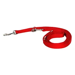 Hamilton Double Thick Euro pavadėlis - reguliuojamas nailoninis pavadėlis, 6-in-1, mažiems šunims, Czerwony / 16mm — 2 nuotrauka