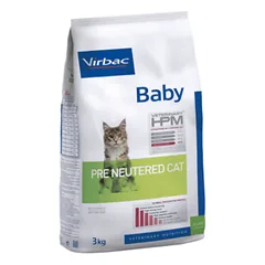 Virbac Veterinary HPM Baby Pre Neutered Cat subalansuotas ėdalas kačiukams, 3 kg