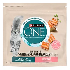 PURINA ONE Bifensis Adult Cat maistas suaugusiems katėms, turtingas lašiša 1,1 kg