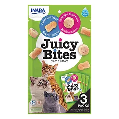 Juicy Bites guminukai katėms naminio sultinio ir kalmarų skonio, 3 vnt.