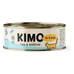 Kimo Tuna & Whitefish konservai suaugusiems katėms su tunu ir baltąja žuvele, 70 g