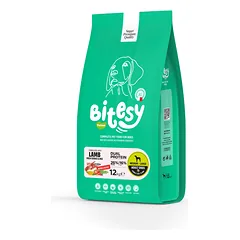 BITESY PLATINUM Dual Protein sausas maistas su ėriena ir ešeriu šunims, 12kg