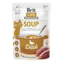 Brit Care Cat Soup Duck 75 g parduotuvėje akvanamai.lt