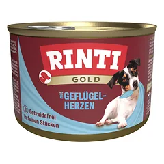 RINTI Gold Poultry hearts Mini Naminių paukščių širdys mažų veislių šunims 185 g