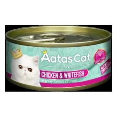Aatas Cat Creamy Chicken White Fish Konservai Katėms Su Vištiena Ir Sykais 80g — 2 nuotrauka