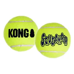 KONG Airdog Squeaker Tennis Ball M teniso kamuoliukas šunims su cypiančiu garsu, neabrazyvinis, 1 vnt. — 2 nuotrauka