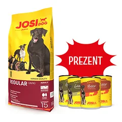 JOSERA JosiDog Regular Adult 15 kg + 4 skardinės NEMOKAMAI
