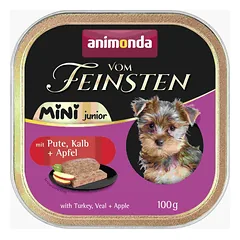 ANIMONDA Vom Feinsten Mini Junior z indykiem, cielęciną i jabłkiem 6x100g mokra karma dla szczeniąt małych ras