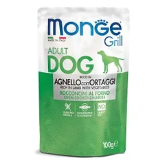 Monge Grill konservuotas pašaras šunims su ėriena ir daržovėmis 100g