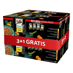 SHEBA Nature’s Collection paukštienos skonių gabalėliai želė, 4 x 40 x 85 g su vištiena, kalakutiena, antiena ir paukštiena, suaugusioms katėms, 3+1 GRATIS.