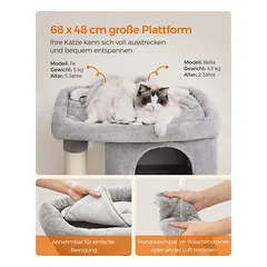 Kačių draskyklė su didele platforma, 101 cm — 3 nuotrauka