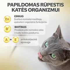Skin&Coat suaugusių kačių kreminiai funkciniai skanėstai su vištiena ir silke, 4x15 g — 5 nuotrauka