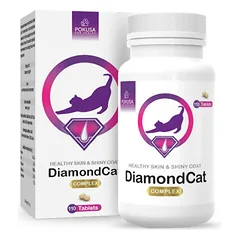 Pokusa DiamondCat 110 tbl. - maisto papildas, gerinantis katės odos ir kailio būklę