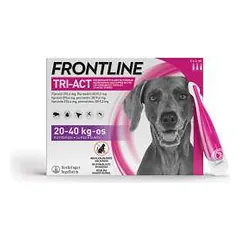 Frontline Tri-Act L antiparazitinis užlašinamasis tirpalas 20-40 kg šunims, 3 vnt.