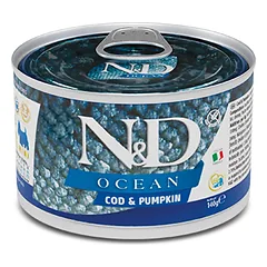 FARMINA N&D OCEAN – DOG Wet Cod&Pumpkin ADULT MINI 140 g (pak.6)