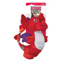 KONG Dragon Knots pliušinis žaislas šunims su virvės skeletu ir cypiančiu garsu, M/L dydis, įvairios spalvos