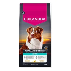 EUKANUBA Breed Care sausas maistas Australų aviganiams su vištiena ir kalakutiena, AB, 12 kg