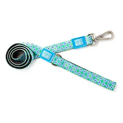 Max&Molly trumpas pavadėlis Retro - spalvingas miesto pavadėlis šunims, retro raštas, 120 cm, Blue / M — 3 nuotrauka