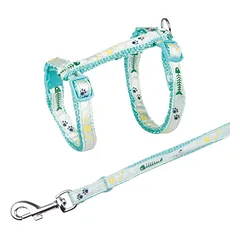 TRIXIE Kačių petnešos su pavadėliu, žuvies kaulai, 23-39 cm-10 mm, 1.20 m (pak.4) — 4 nuotrauka