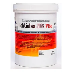 Ruvera Ihtiola tepalas 20% (Ichtiolas Plus) tepalas su priešuždegiminiu ir antiseptiniu poveikiu šunims, katėms, arkliams, 900 g