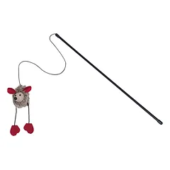 Nobby žaislas katei, lazdelė su pliušine pele, su garsu, 50 cm